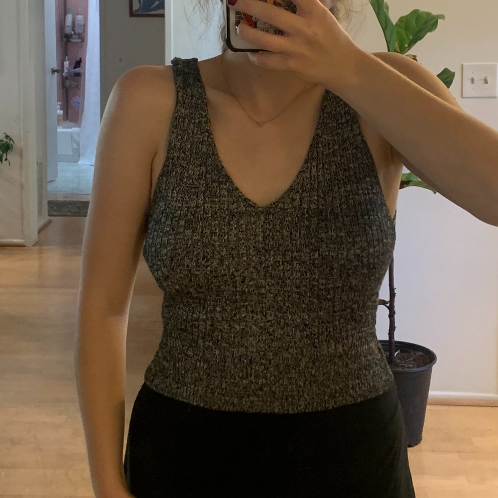 Sparkly Silver Tank
